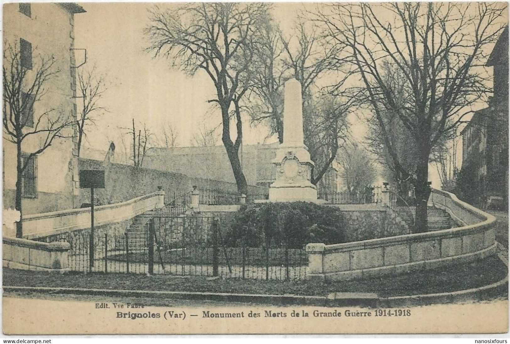 D 83 BRIGNOLES. MONUMENT DES MORTS DE LA GRANDE GUERRE - Brignoles