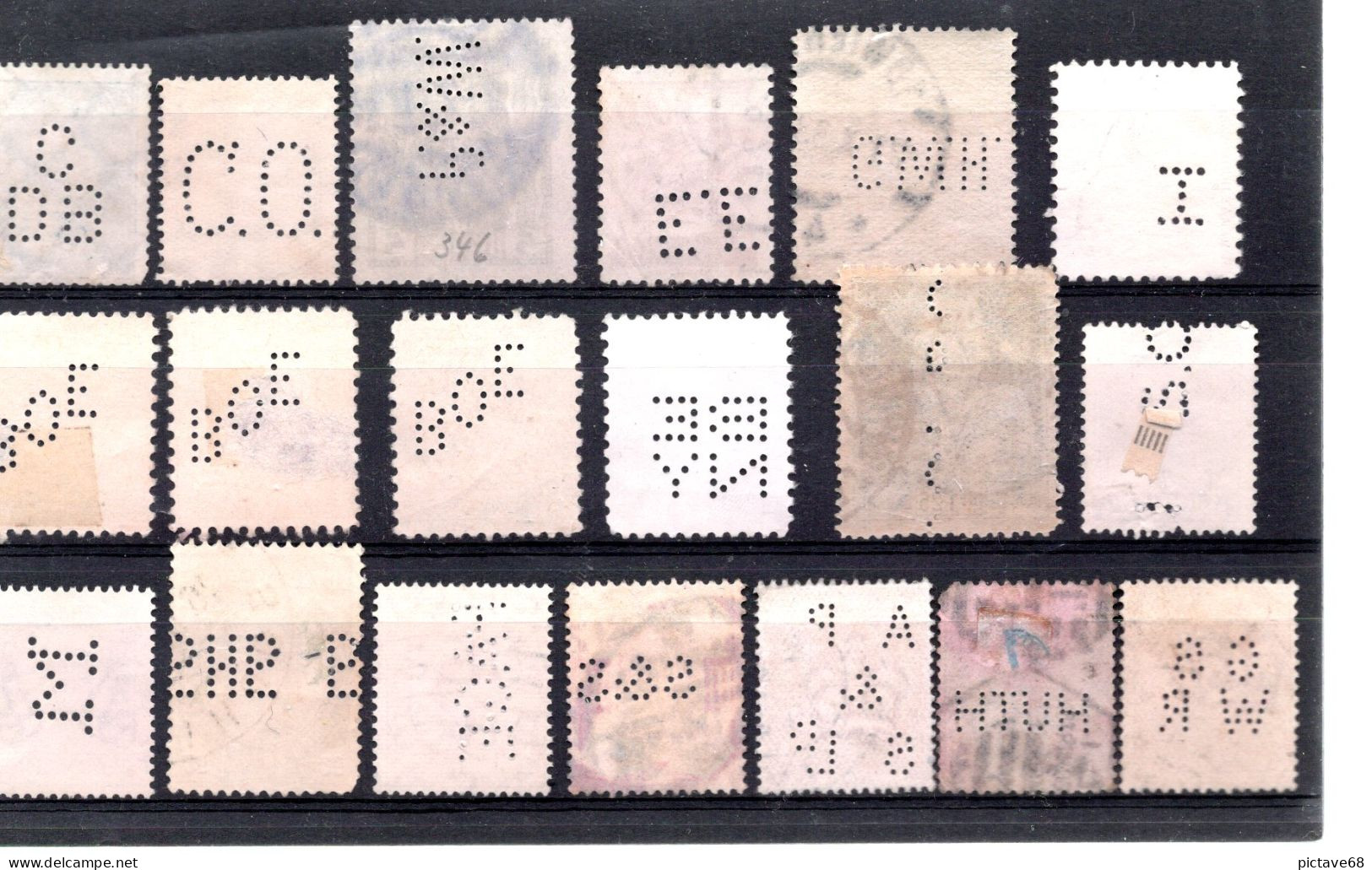 PETIT LOT DE TIMBRES PERFORES ETRANGERS - Perforés