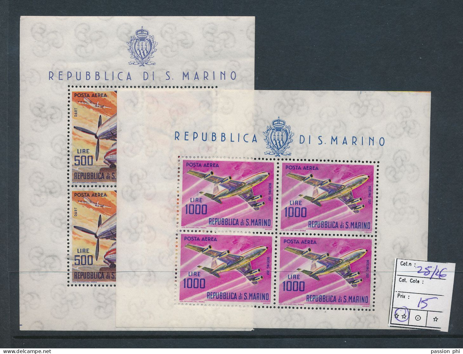 ST. MARINO SASSONE 25/26 MNH - Blocs-feuillets