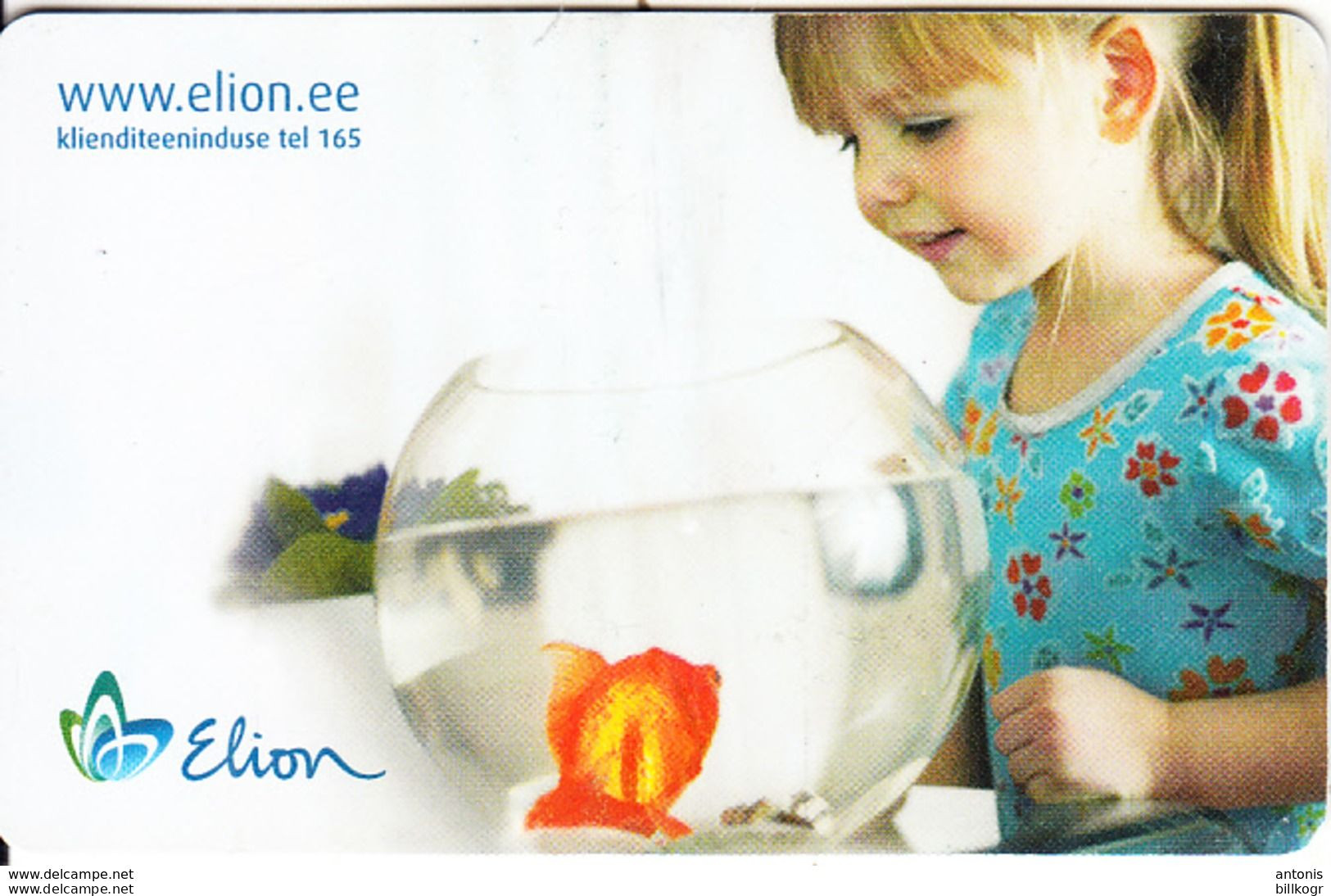 ESTONIA(chip) - Girl With Aquarium, Elion Telecard 50 Kr, Tirage 72000, 11/04, Used - Estonia