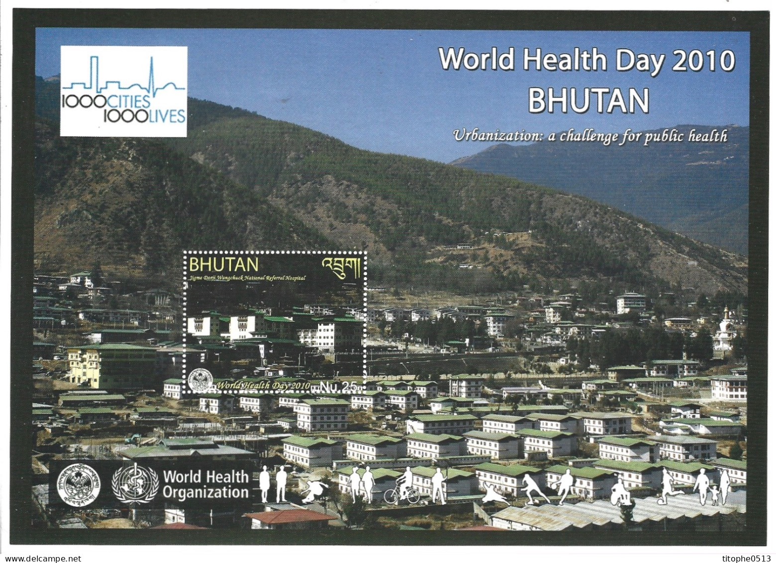 BHOUTAN. BF 461 De 2010. Journée Mondiale De La Santé. - Medicina