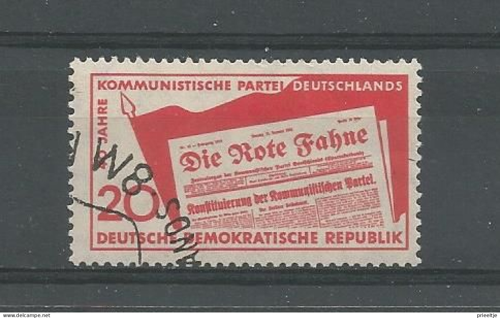 DDR 1958 40 Y. German Communist Party  Y.T. 387  (0) - Gebruikt