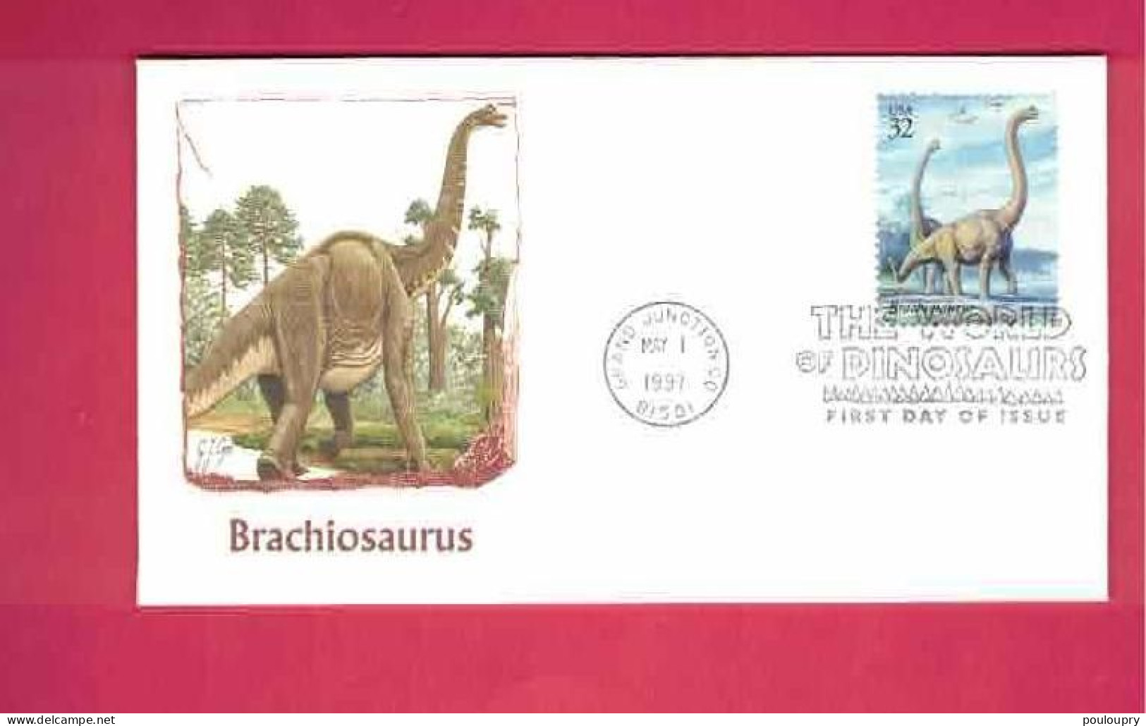 FDC Des USA EUAN De 1997 - YT N° 2593 - Brachiosaurus - Vor- U. Frühgeschichte