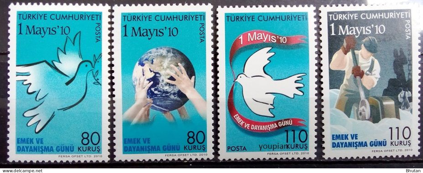 Türkiye 2010, 1st May - World Labour Day, MNH Stamps Set - Unused Stamps