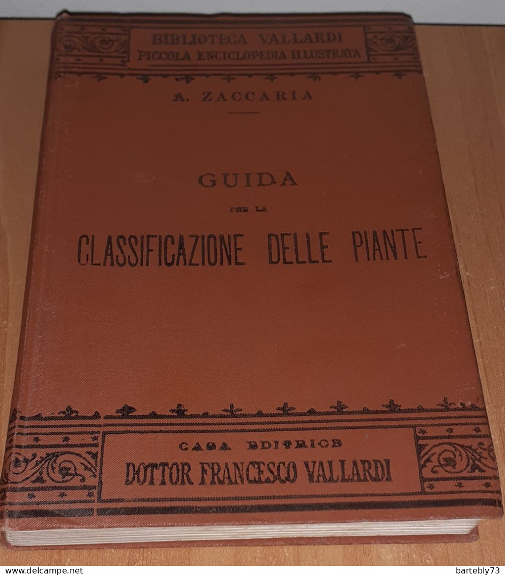 "Guida Per La Classificazione Delle Piante" Di Albino Zaccaria - Other & Unclassified