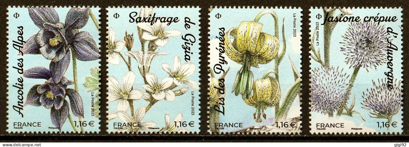 2023  N°  5652 à 5655   Neufs**  Issus Du Feuillet  "Fleurs Des Montagnes"   (SERIE COMPLETE) - Unused Stamps