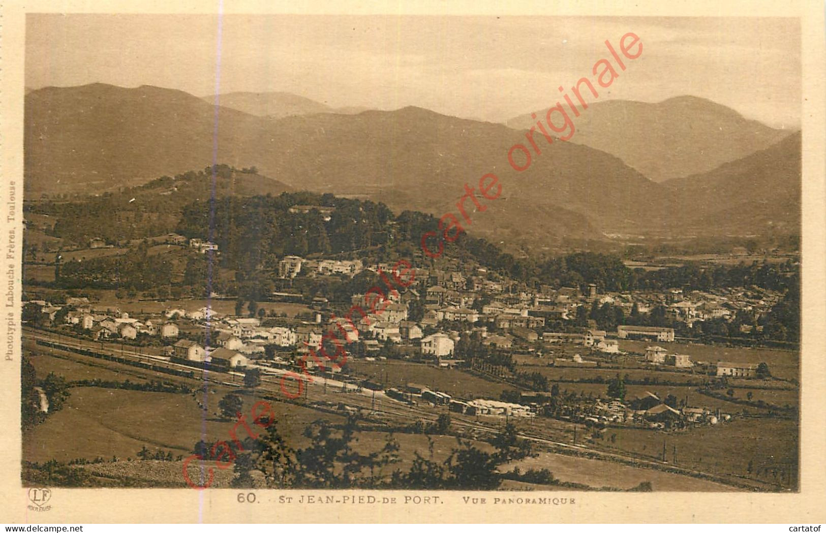 64.  SAINT JEAN PIED DE PORT . Vue Panoramique  .  CPA LABOUCHE FRERES TOULOUSE . - Saint Jean Pied De Port