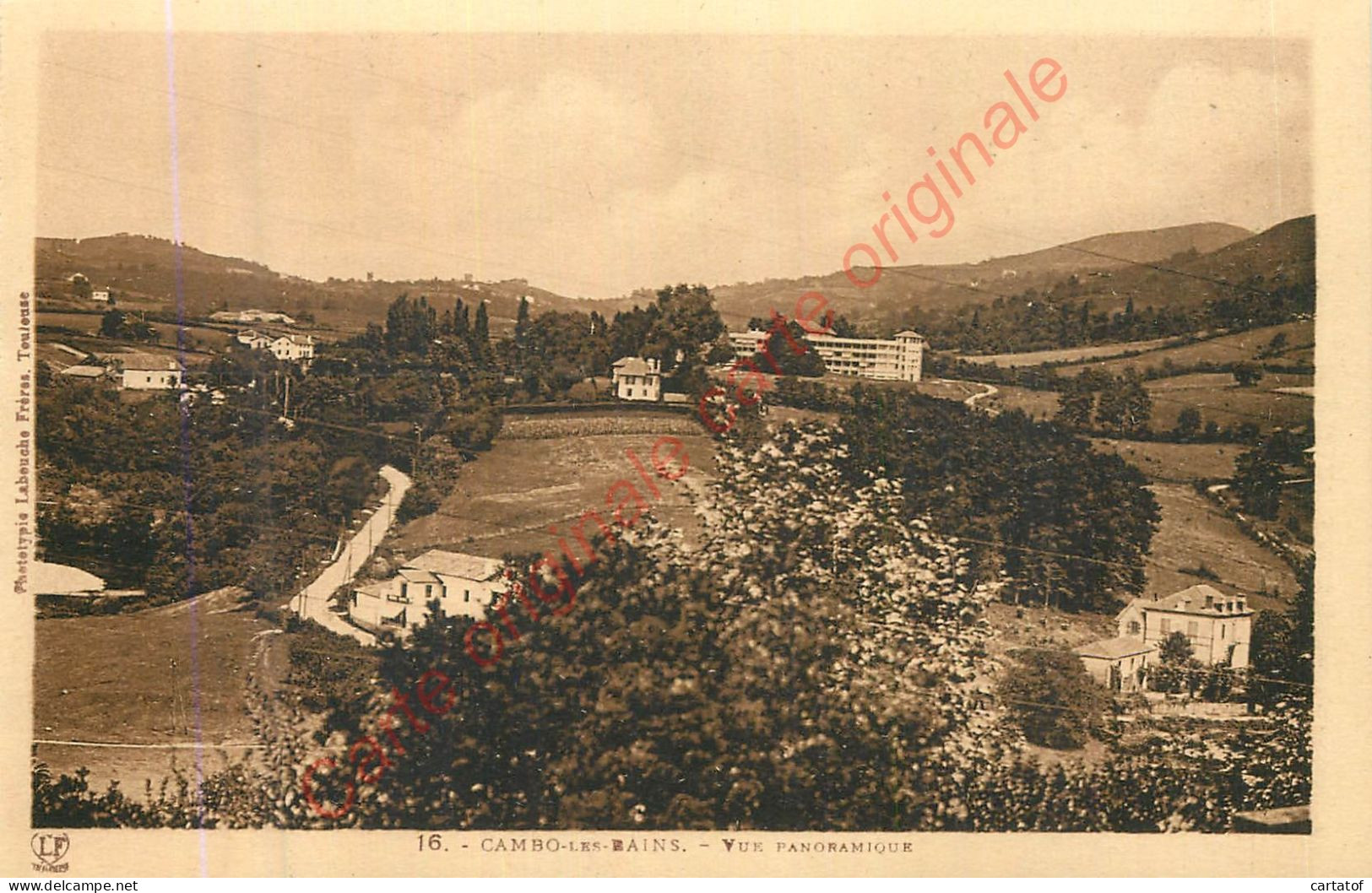 64.  CAMBO LES BAINS . Vue Panoramique . CPA LABOUCHE FRERES TOULOUSE . - Cambo-les-Bains