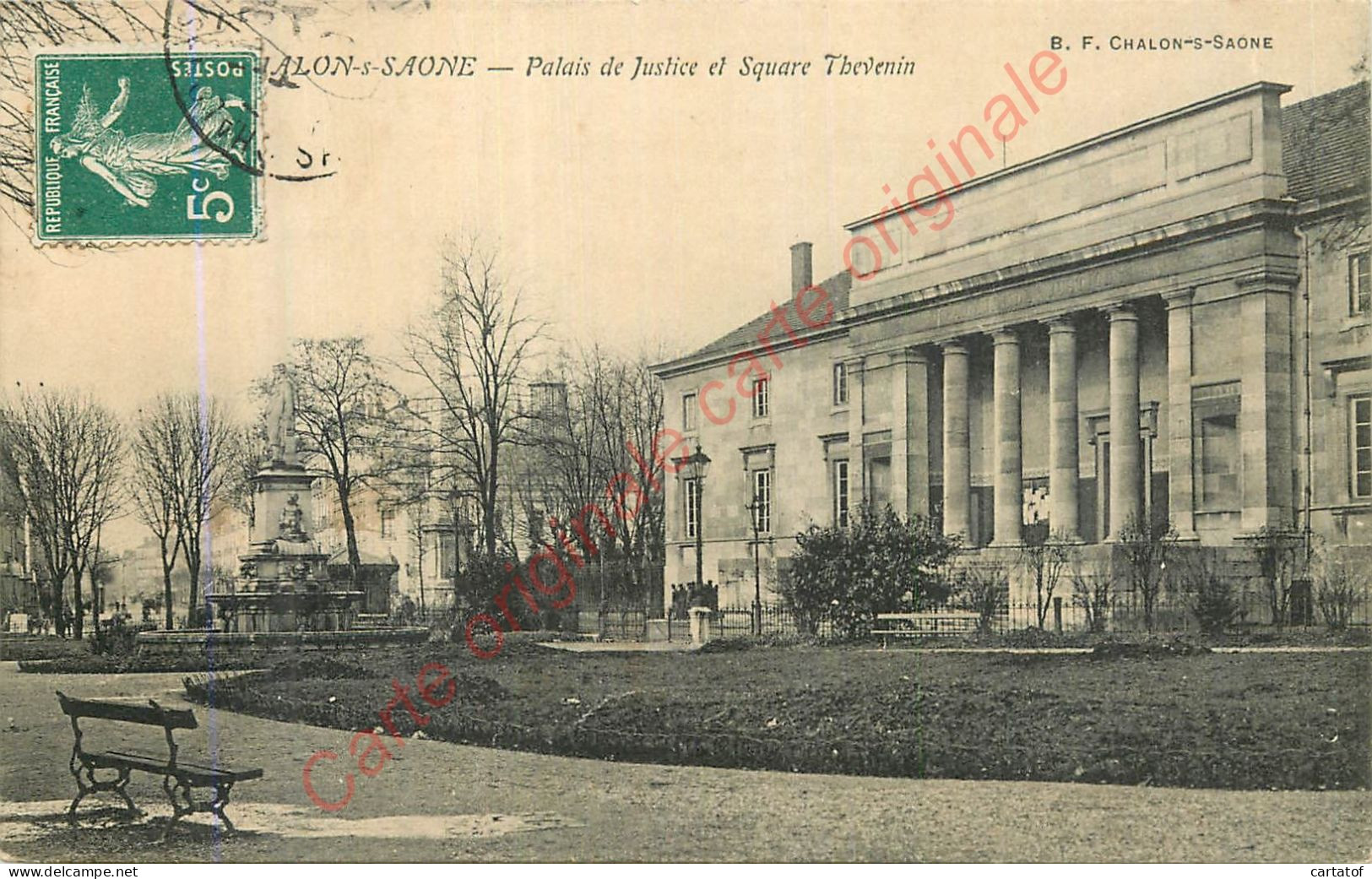 71.  CHALON Sur SAONE . Palais De Justice Et Square Thevenin . - Chalon Sur Saone