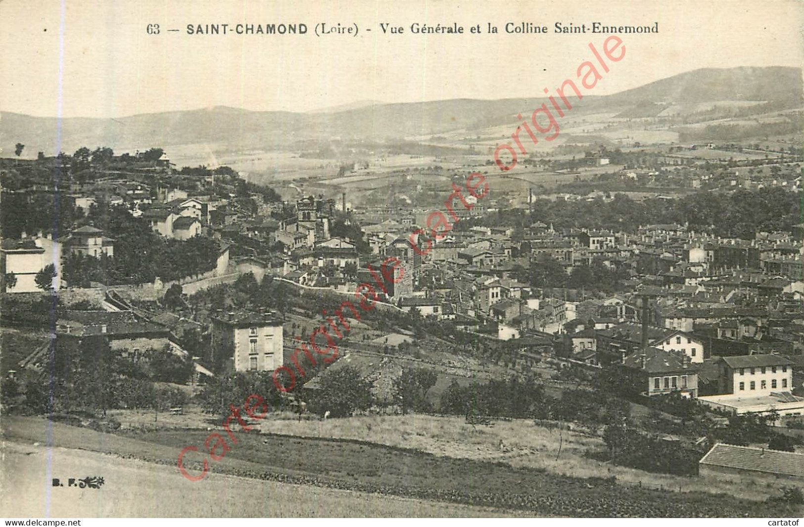 42.  SAINT CHAMOND .  Vue Générale Et La Colline St-Ennemond . - Saint Chamond