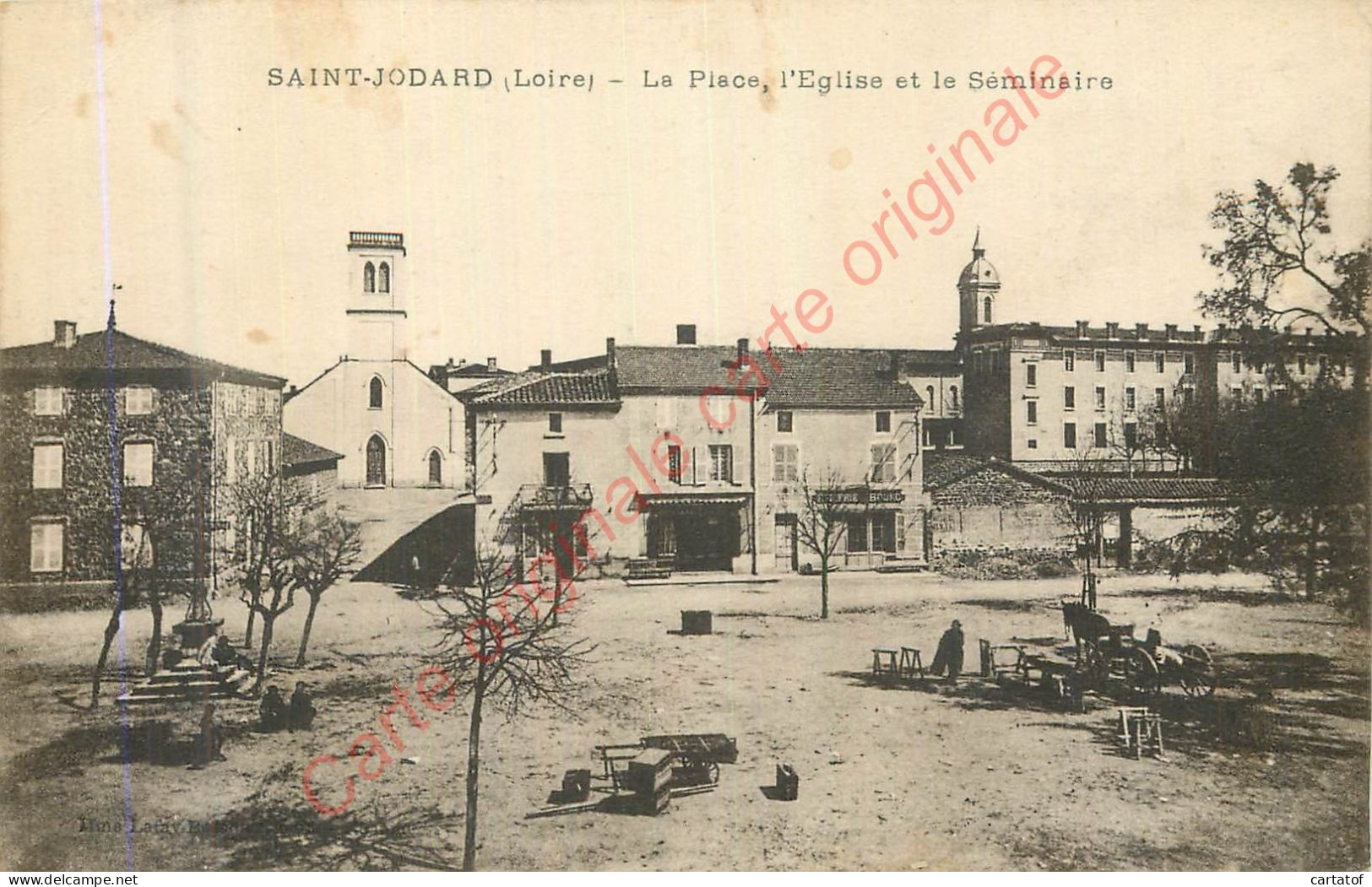 42.  SAINT JODARD .  La Place . L'Eglise Et Le Séminaire .  - Non Classés