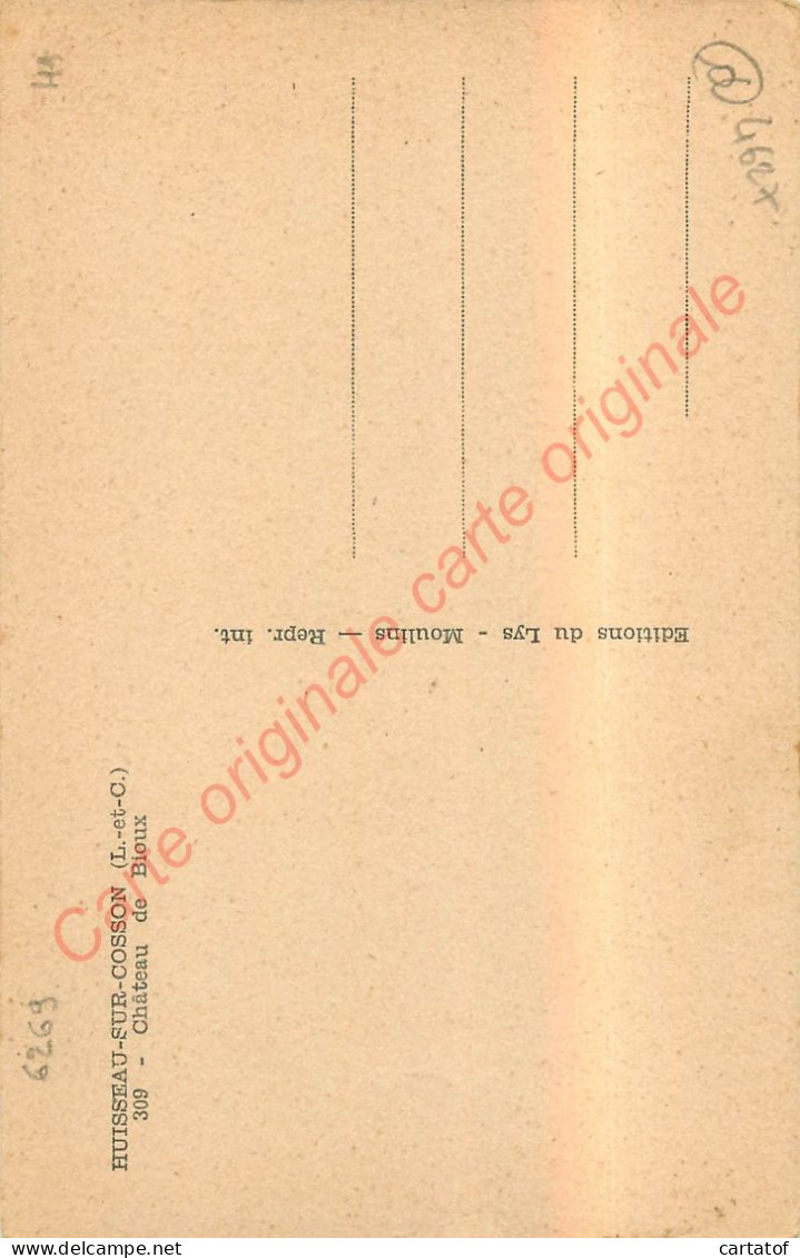 41.   HUISSEAU SUR COSSON .  Château De Bioux .  - Unclassified