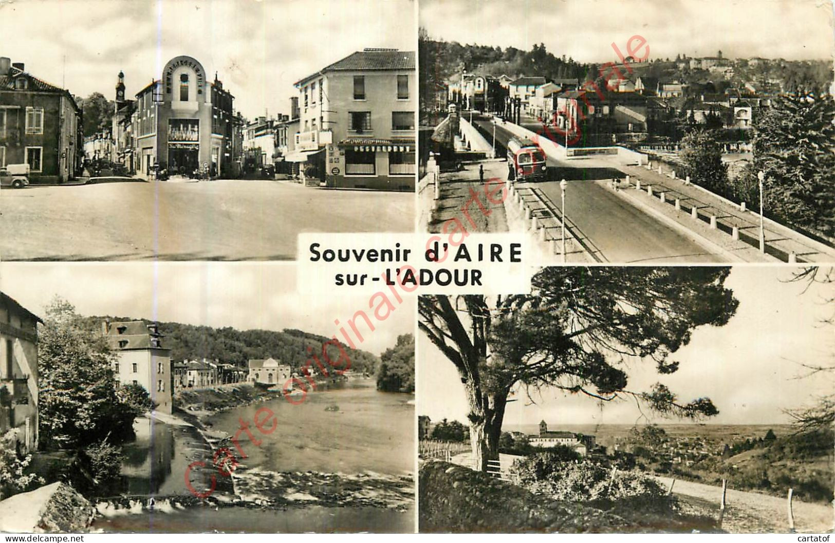 40.  Souvenir D'AIRE Sur L'ADOUR .  CP Multivues . - Aire