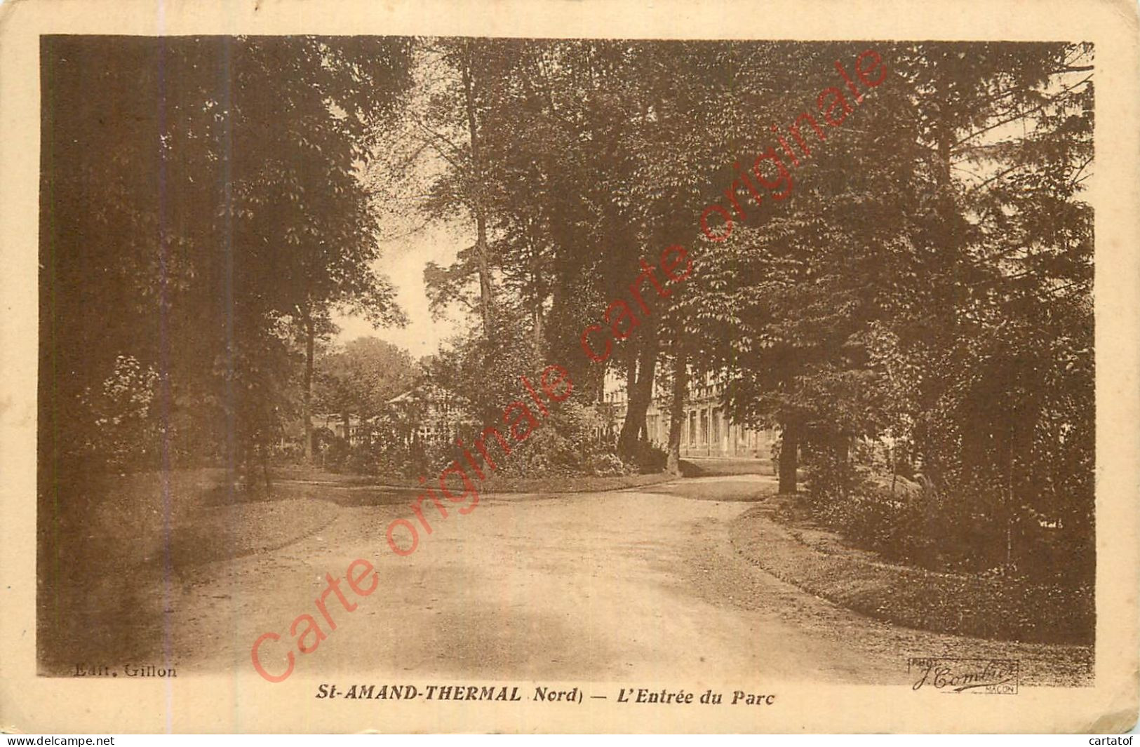 59.  SAINT AMAND THERMAL .  L'Entrée Du Parc . - Saint Amand Les Eaux