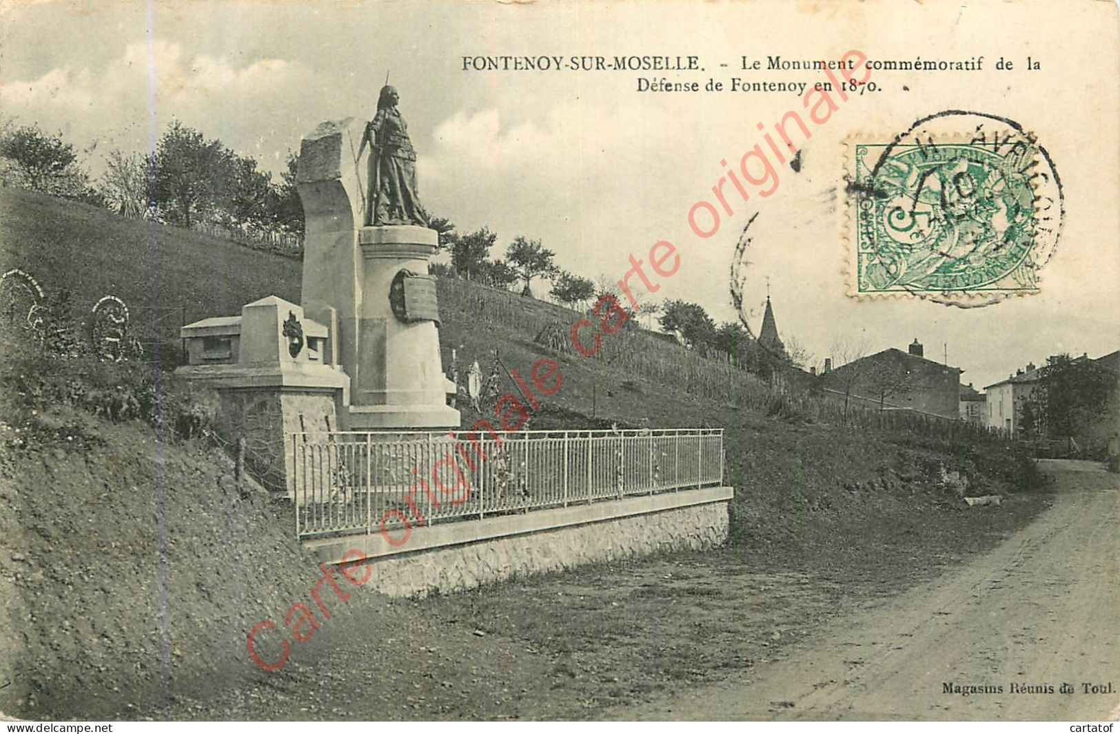 54.  FONTENOY SUR MOSELLE .  Le MOnument Commémoratif De La Défense De Fontenoy En 1870 . - Sin Clasificación