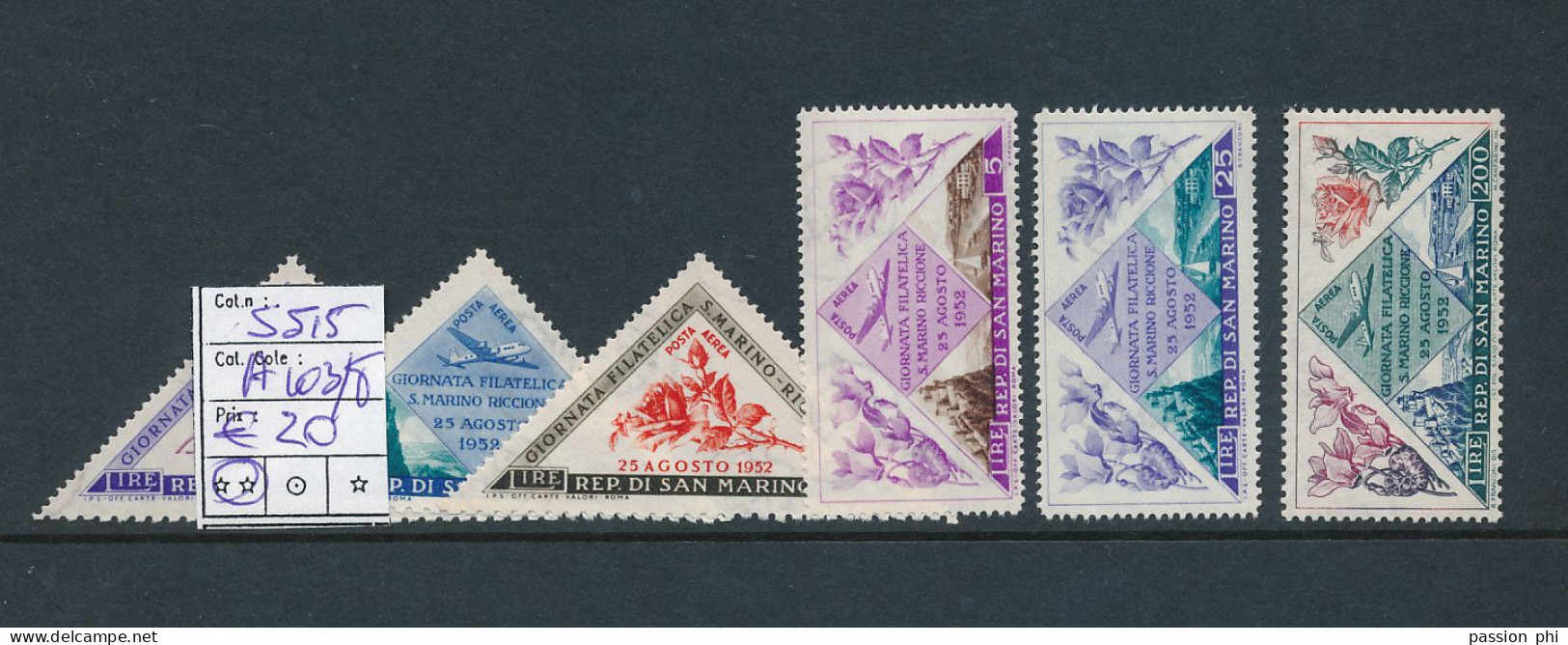 ST. MARINO SASSONE A103/8 MNH - Luchtpost