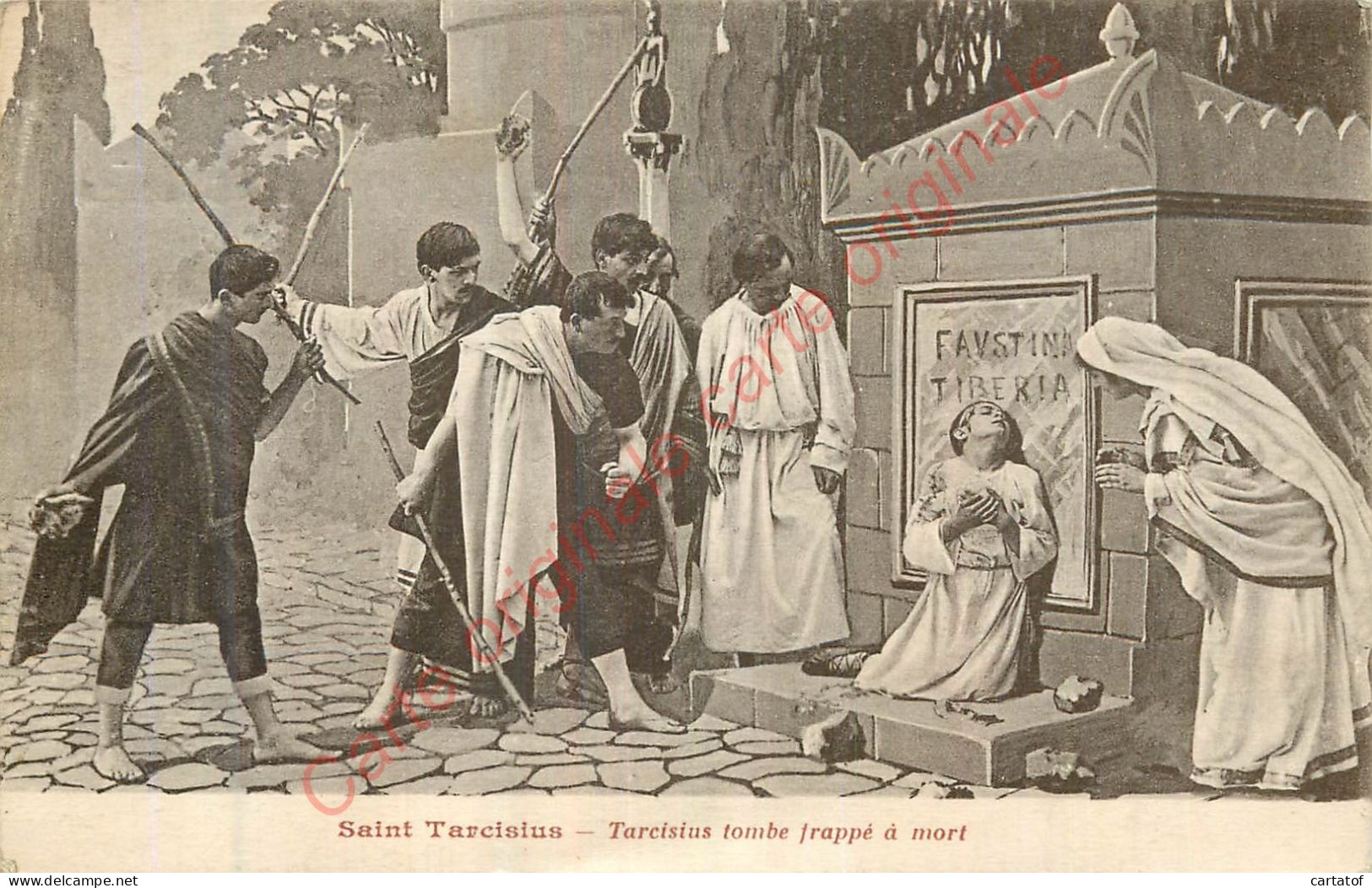 SAINT TARCISIUS .  Tarcisius Tombe Frappé à Mort .  - Santos