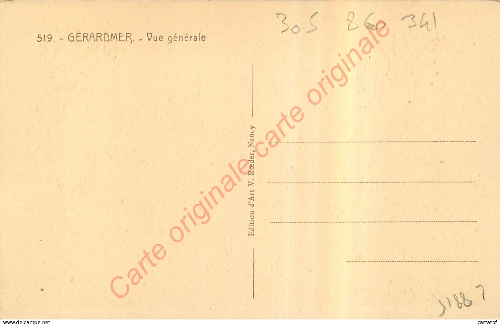 88.  GERARDMER .  Vue Générale . - Gerardmer