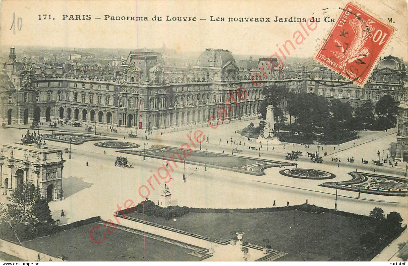 PARIS . Panorama Du Louvre . Les Nouveaux Jardins ... - Museos