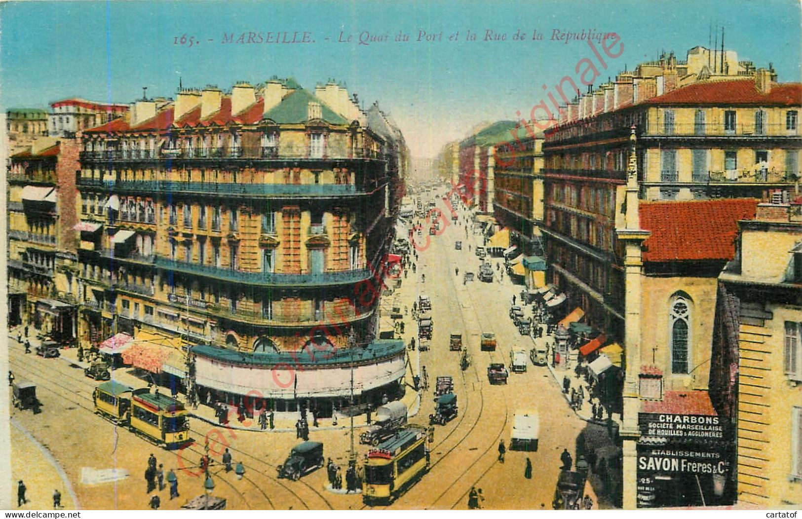 13.  MARSEILLE .  Le Quai Du Port Et La Rue De La République . - Vieux Port, Saint Victor, Le Panier