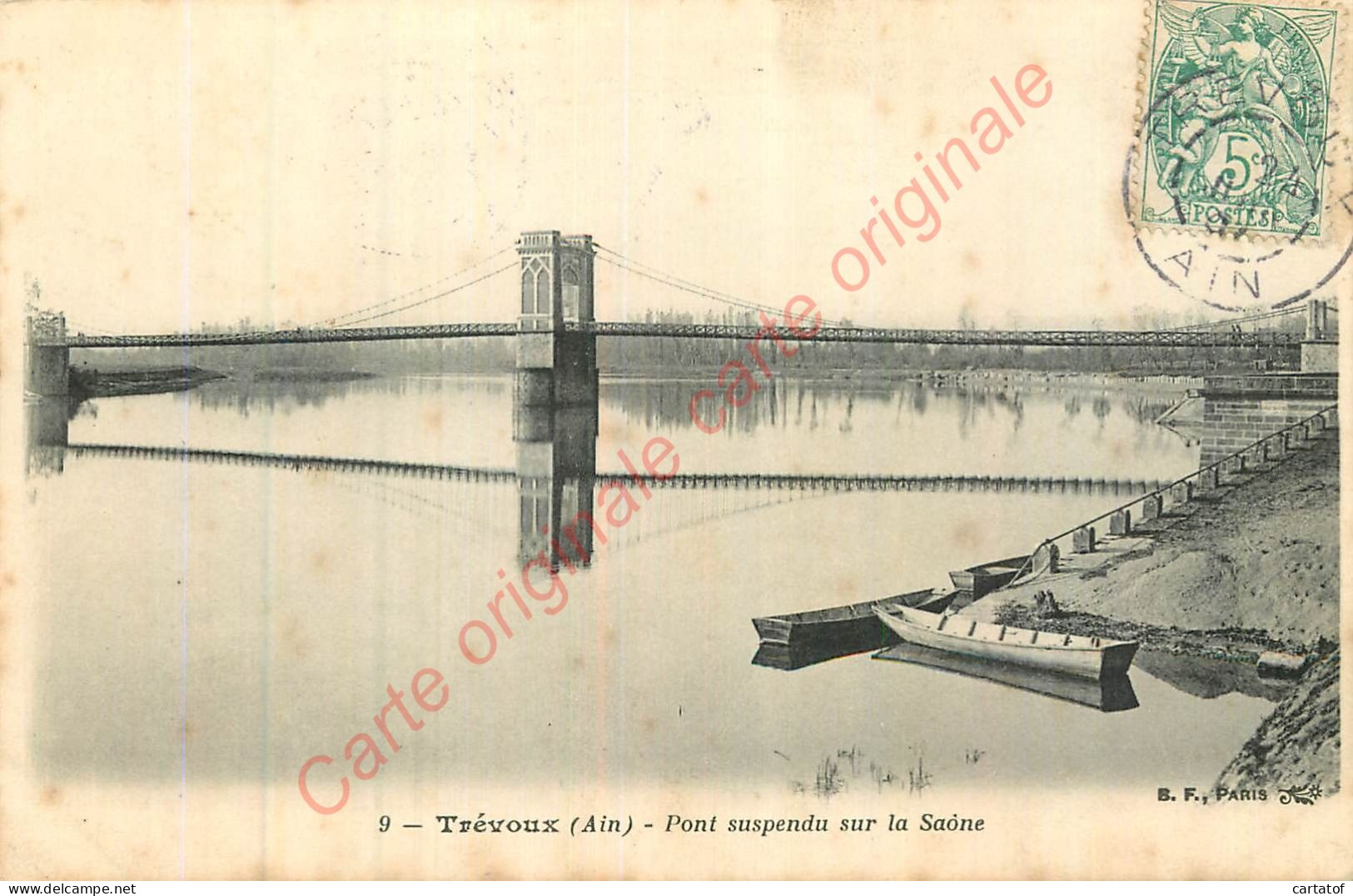 01.  TREVOUX .  Pont Suspendu Sur La Saône . - Trévoux