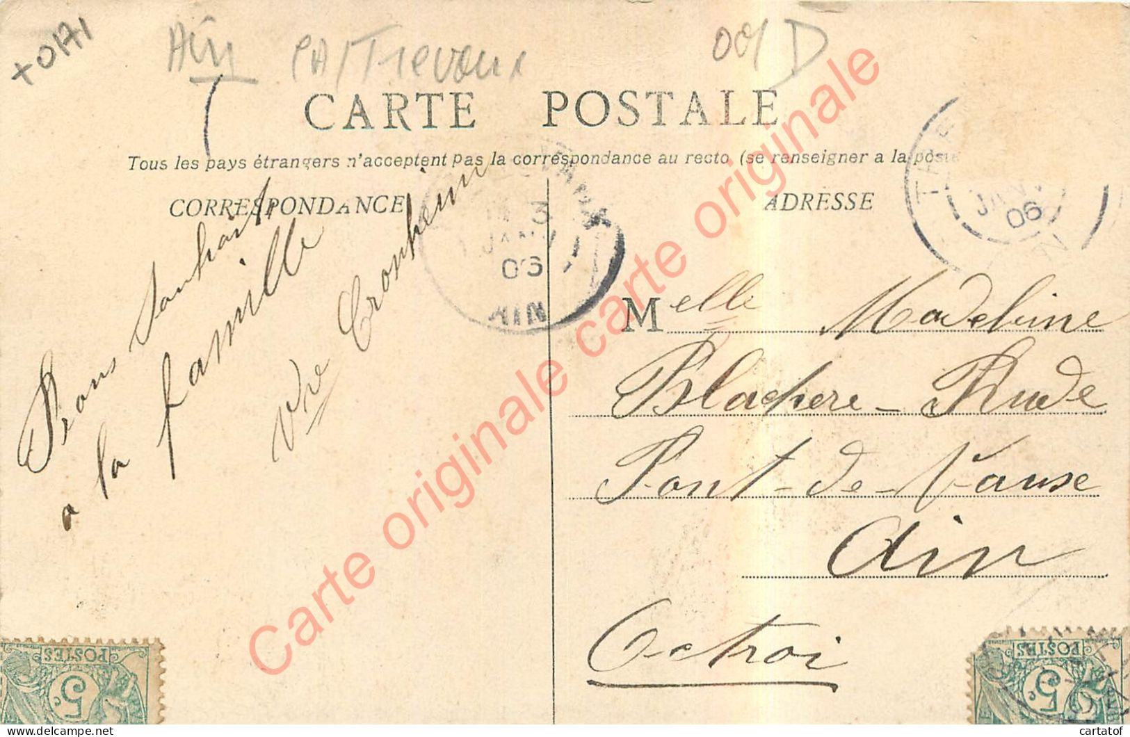 01.  Souvenir  De  TREVOUX .  CPA Multivues . - Trévoux