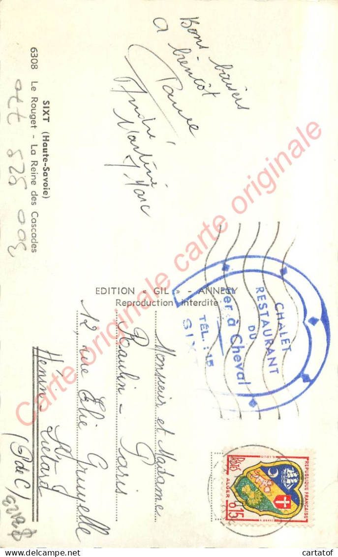 74.  SIXT .  Le Rouget .  La Reine Des Cascades . - Sixt-Fer-à-Cheval