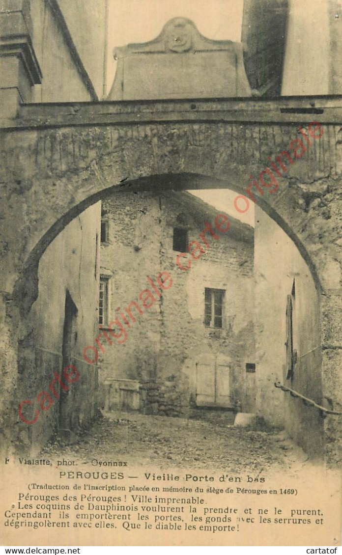 01.  PEROUGES .  Vieille Porte Forte D'en Bas . - Pérouges