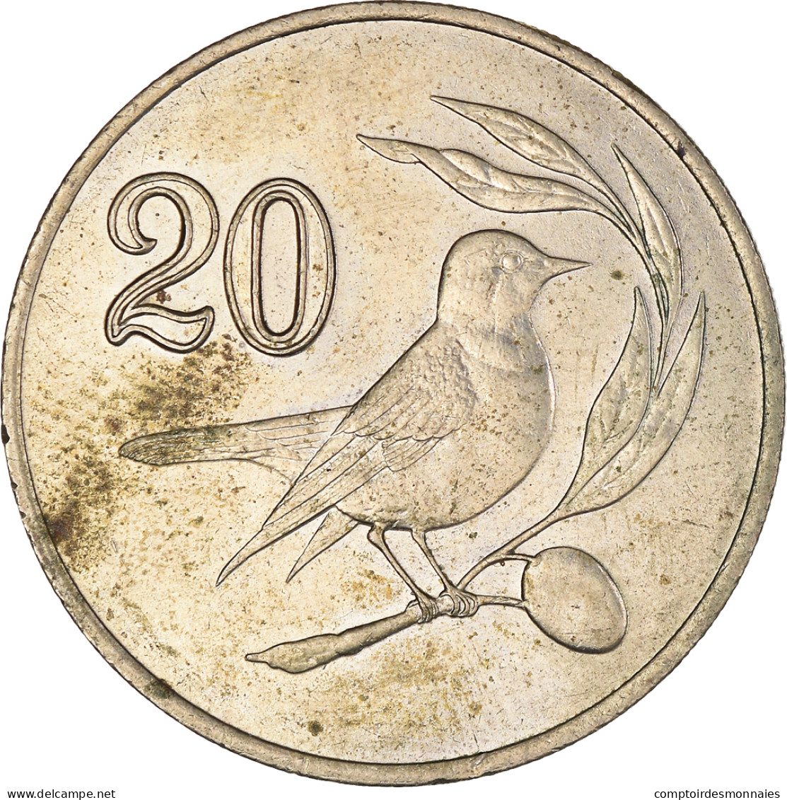 Monnaie, Chypre, 20 Cents, 1985, TTB, Nickel-Cuivre, KM:57.2 - Chypre