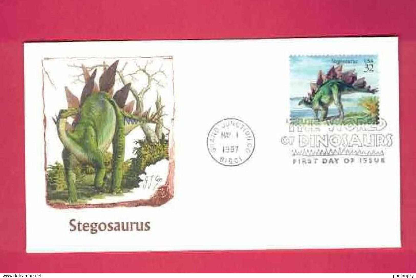 FDC Des USA EUAN De 1997 - YT N° 2594 - Stegosaurus - Prehistorics