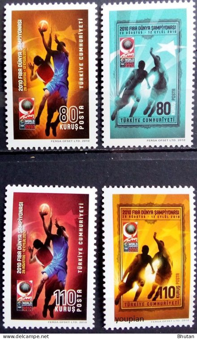 Türkiye 2010, FIBA World Basketball, MNH Stamps Set - Unused Stamps