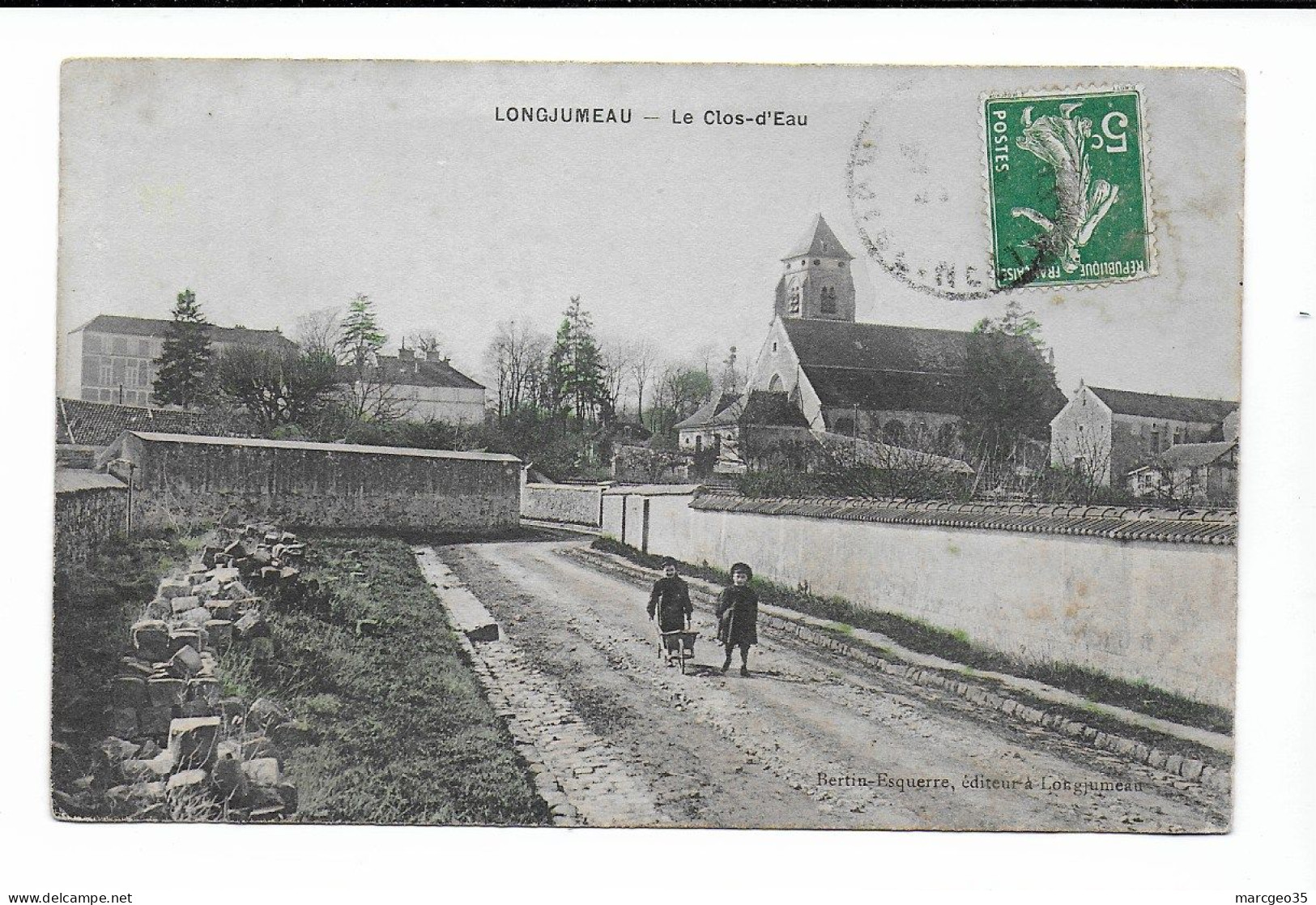 91 Longjumeau Le Clos D'eau édit. Bertin Esquerre Couleur 2 Enfants - Longjumeau