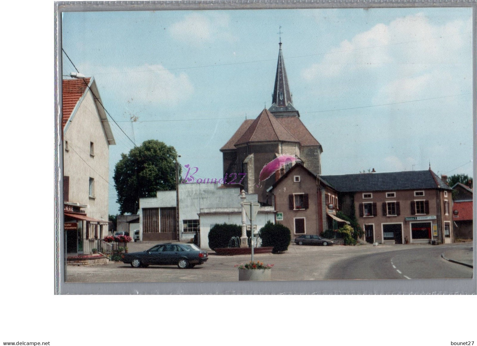 PHOTO Sur Papier Kodak - FRETIGNY 70 Centre Ville Et L'eglise - Non Classés