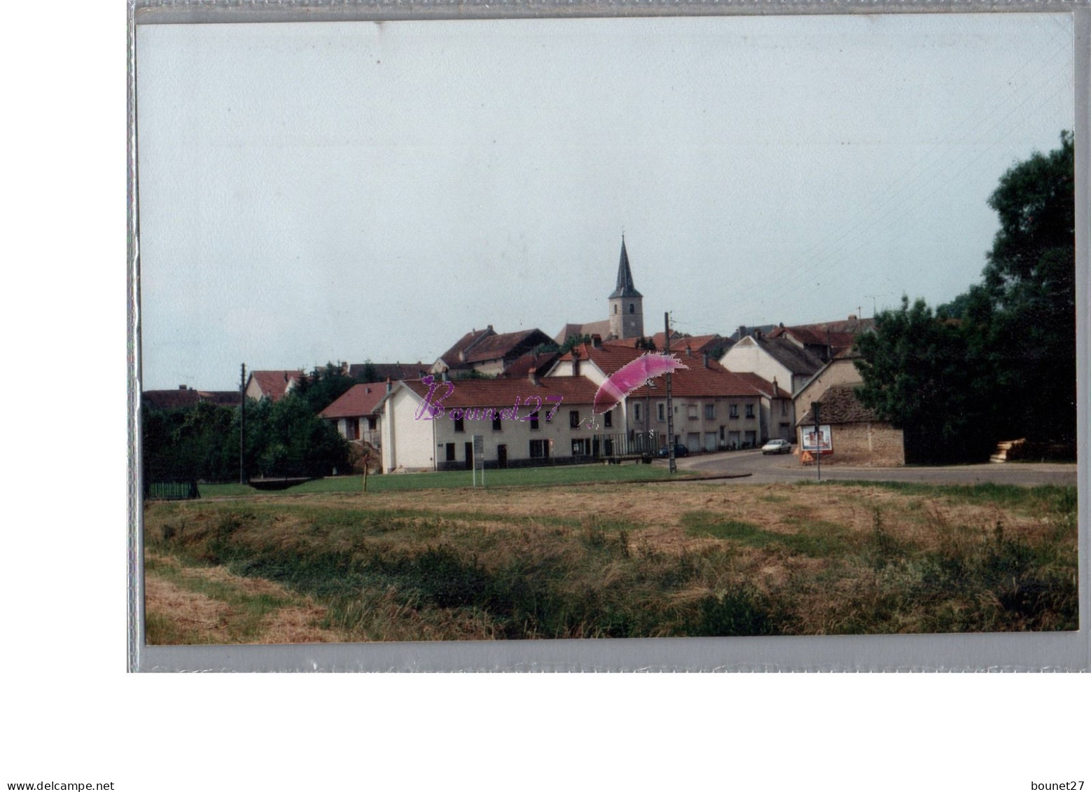 PHOTO Sur Papier Kodak - FRETIGNY 70 Vue Generale De La Ville Et L'eglise - Zonder Classificatie