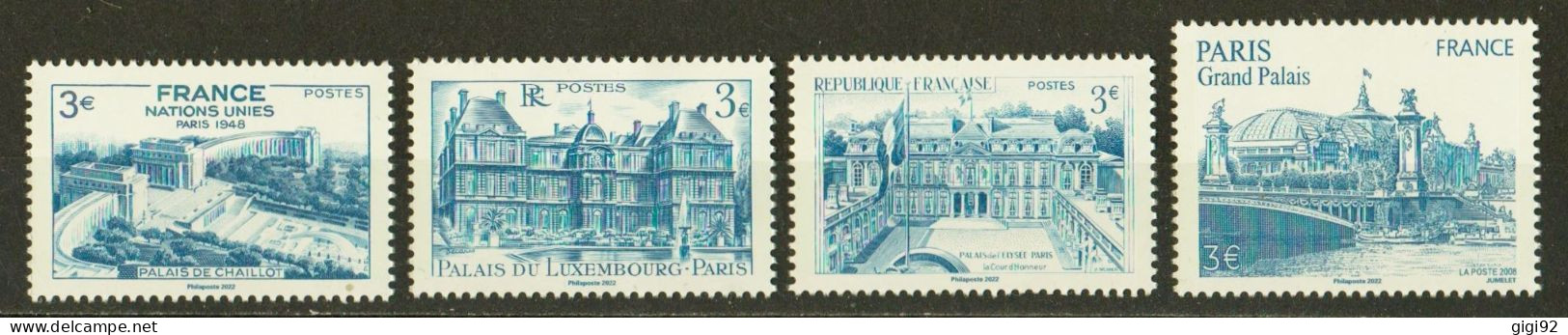 2022   N° 5595 à 5598   "Paris Philex 2022  Monuments De Paris"   Neufs** SERIE COMPLETE - Unused Stamps