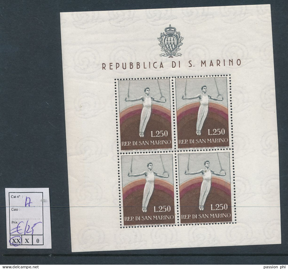 ST. MARINO SASSONE 17 MNH - Blocks & Kleinbögen