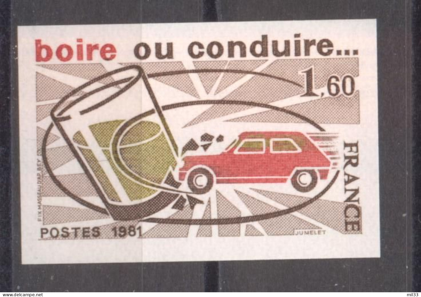 Boire Ou Conduire YT 2159 De 1981 Sans Trace Charnière - Zonder Classificatie