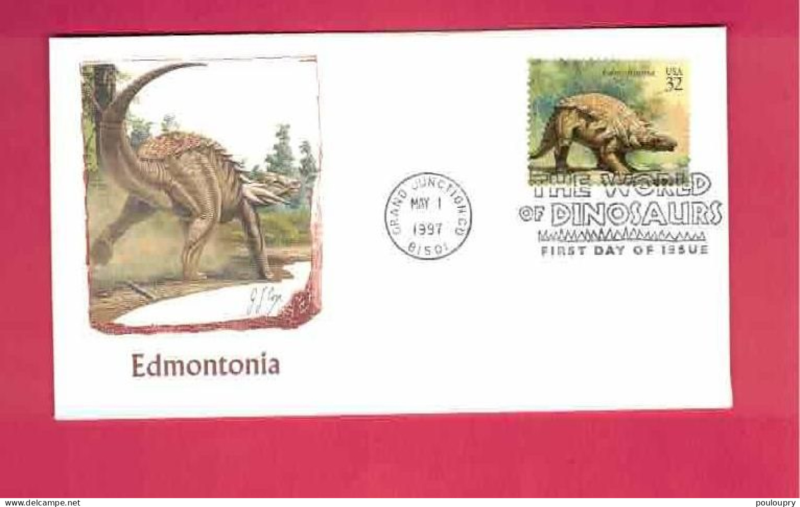 FDC Des USA EUAN De 1997 - YT N° 2599 - Edmontonia - Prehistorics