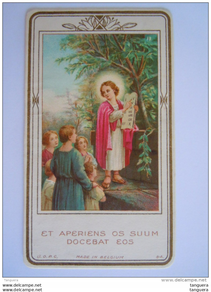Image Pieuse Holy Card Santini Mozes ? 10 Geboden Edit U.O.P.C. Made In Belgium - Santini