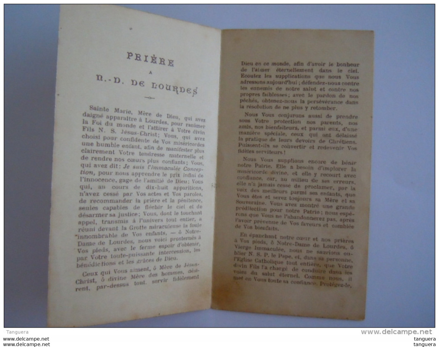 Image Pieuse Holy Card Santini Devotie Prière 1903 N. D. De Lourdes Marie Maria - Devotion Images