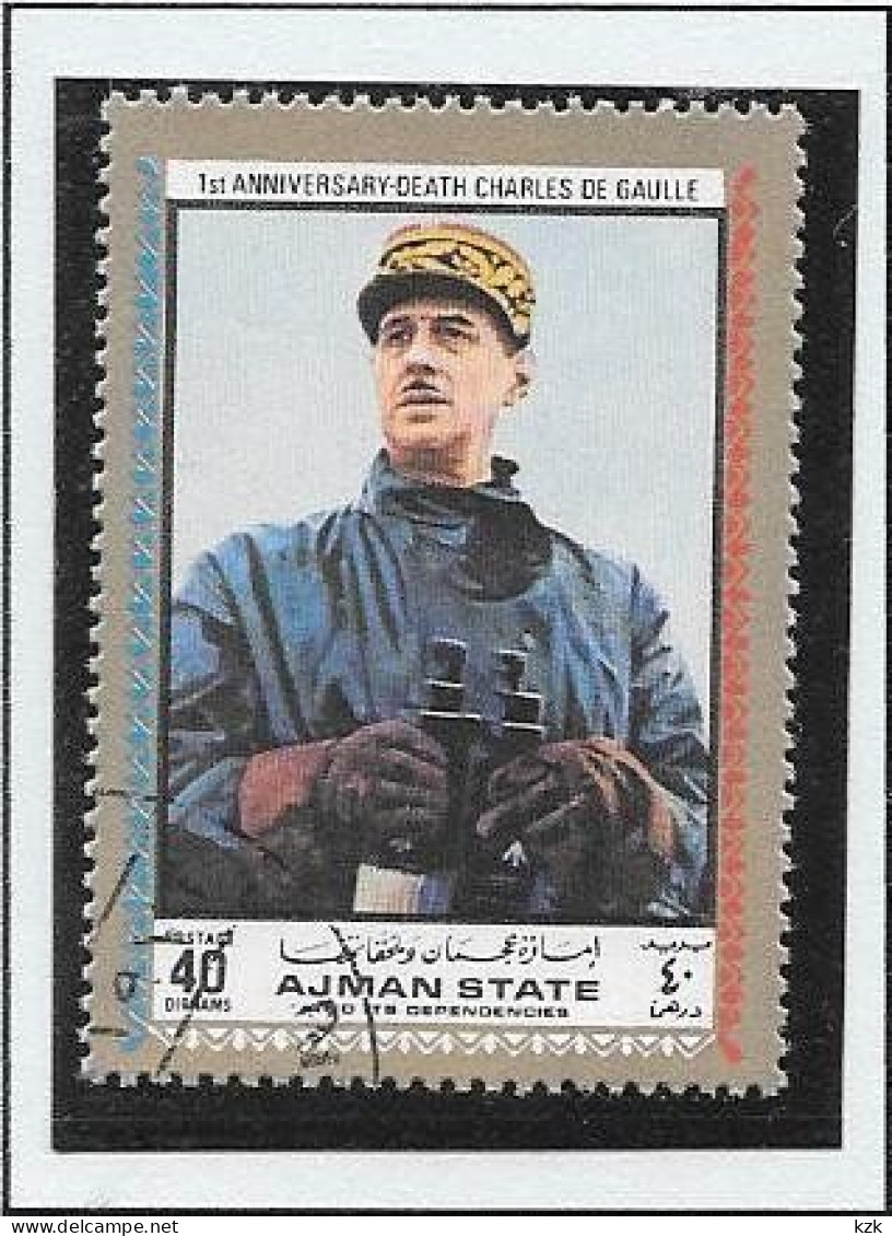 08	19 114		Émirats Arabes Unis - AJMAN - De Gaulle (Général)