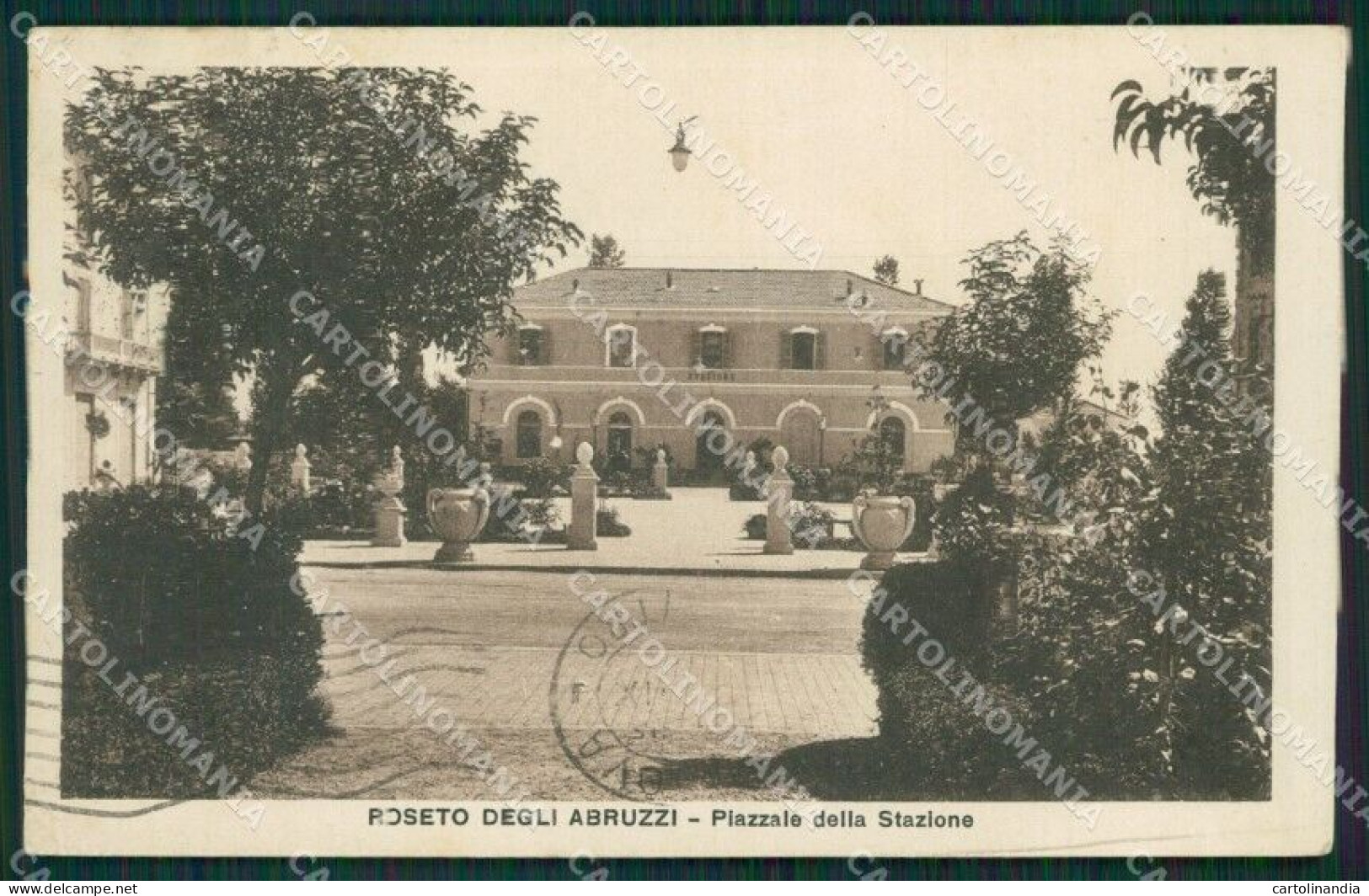 Teramo Roseto Degli Abruzzi Stazione Cartolina KV3346 - Teramo