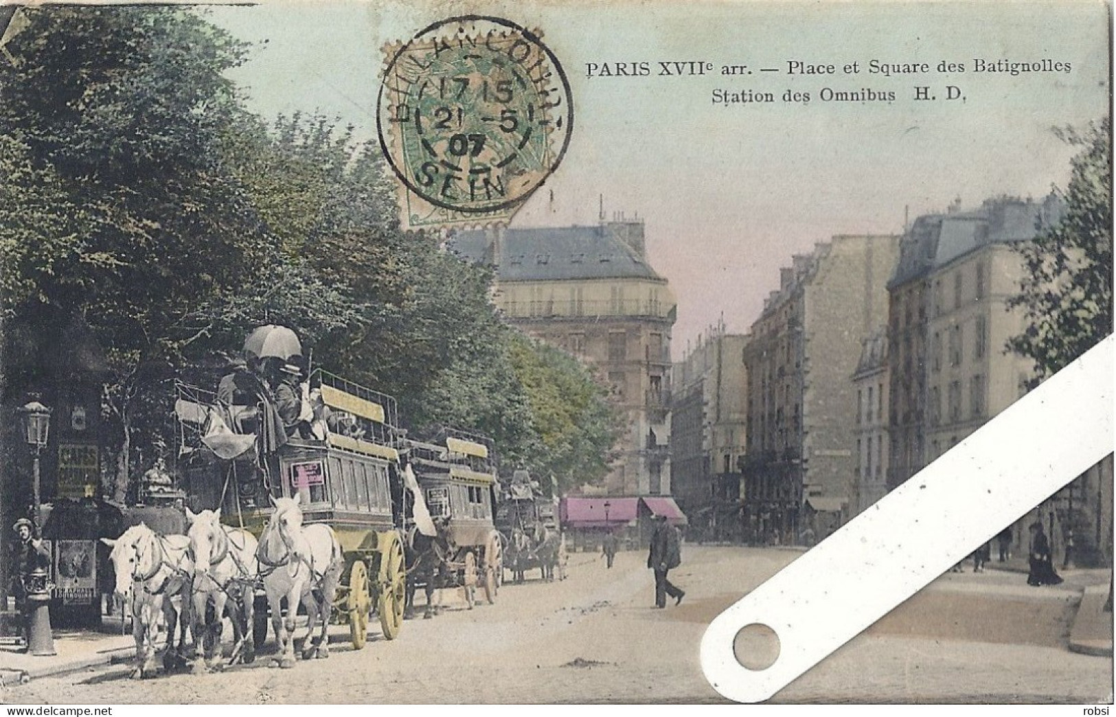 75 Paris XVII,  Batignolles, Station Des Omnibus, D17.04 - Paris (17)