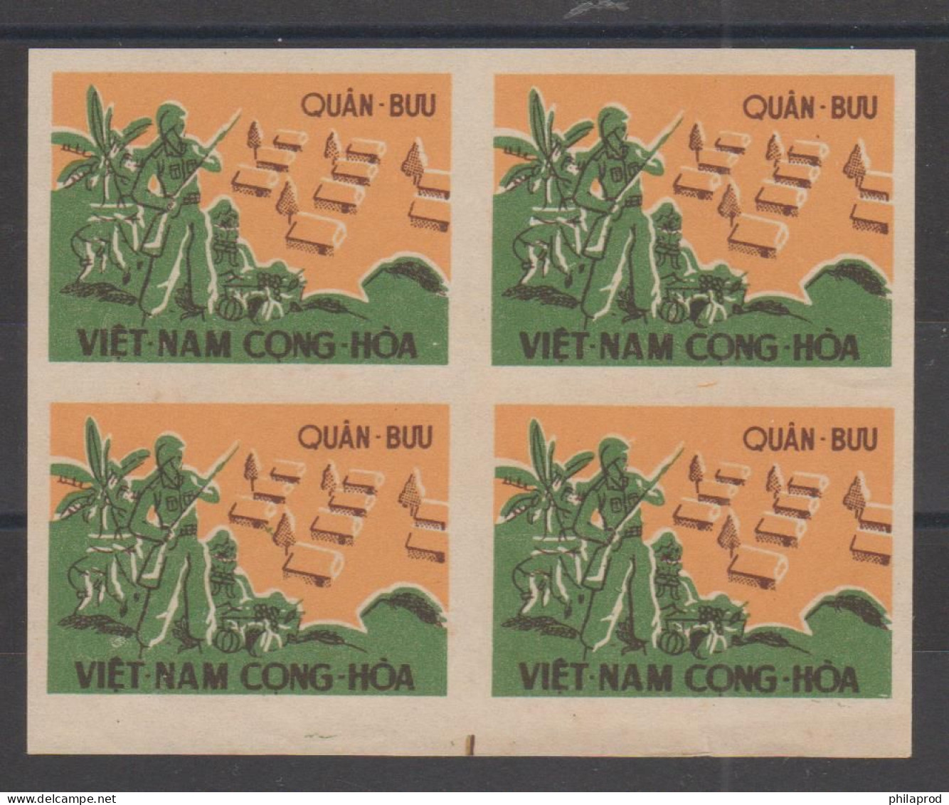 S.VIETNAM  1961  TIMBRE MILITAIRE  NON  DENTELE  - IMPERF.    Yvert N°1... - Viêt-Nam