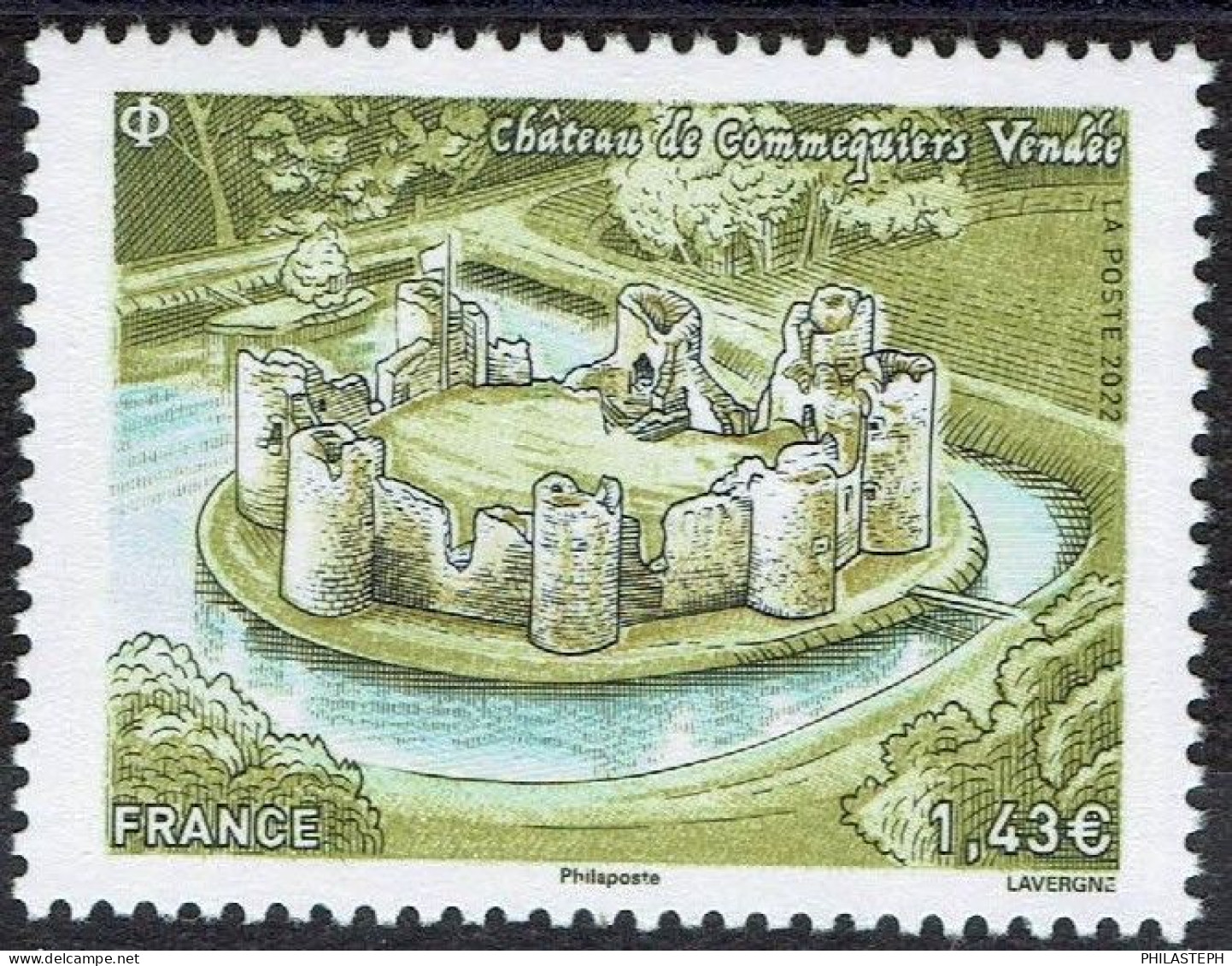 FRANCE 2022 - Château De Commequiers - Vendée -YT 5614 Neuf ** - Unused Stamps