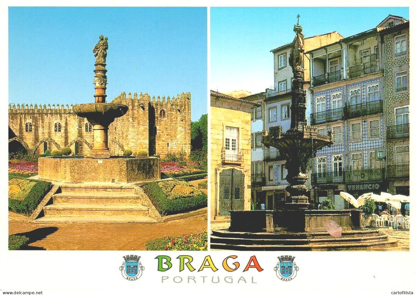 BRAGA - Fontes De Sta. Bárbara E Do Paço Do Séc. XVII  ( 2 Scans ) - Braga