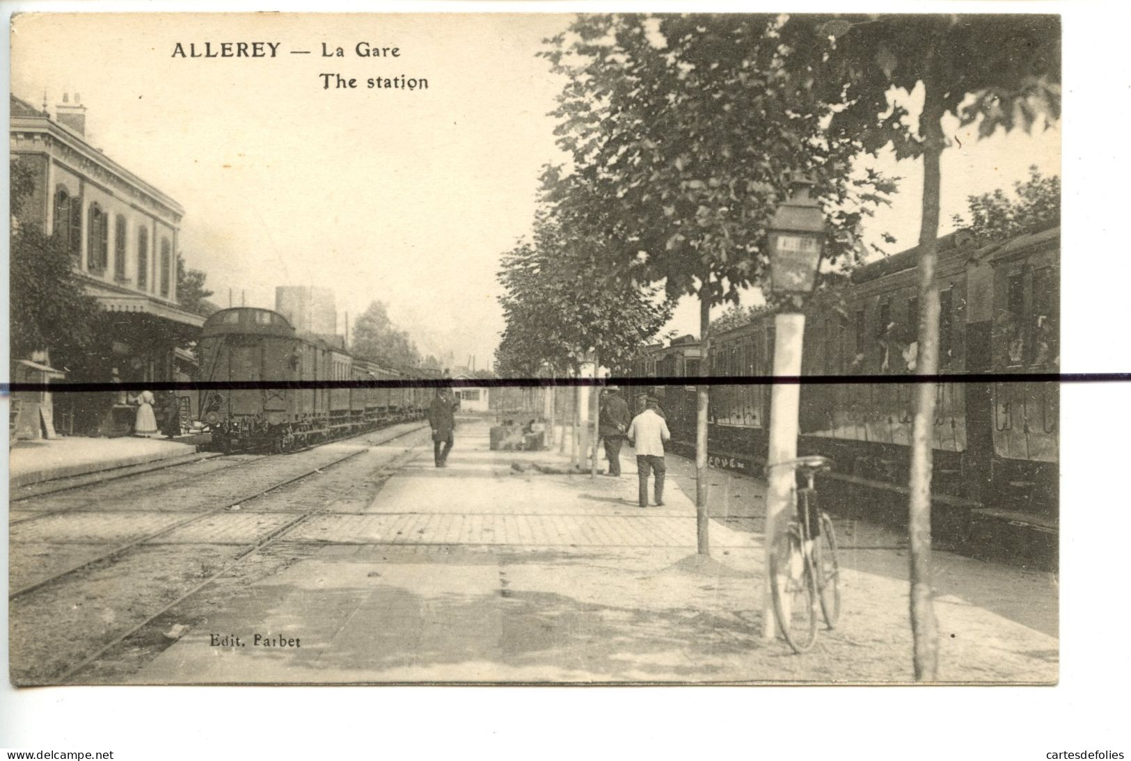 CPA . Saône Et Loire. D71. ALLEREY . LA GARE  . THE STATION . - Other & Unclassified