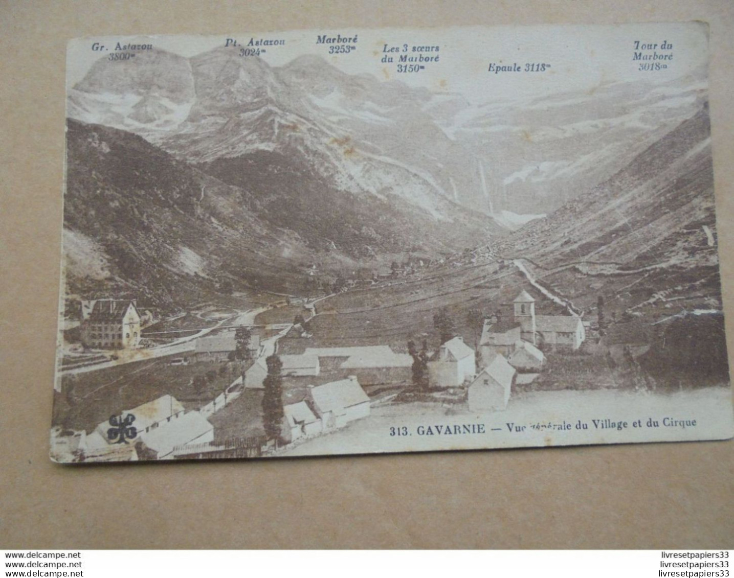 CPA (65)  Carte Postale Note De Restaurant J. Gabail Café Restaurant D GAVARNIE Vue Générale Du Village Et Du Cirque - Ristoranti