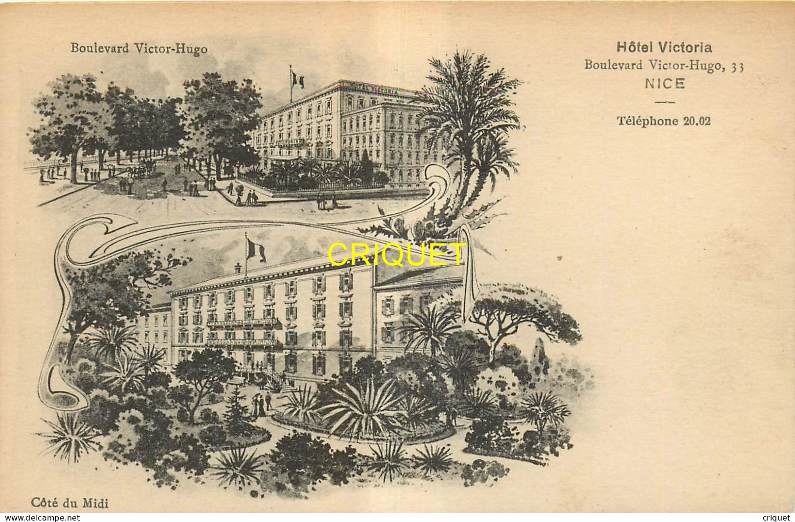 06 Nice, Beau Lot De 7 Cartes D'hotels - Cafés, Hoteles, Restaurantes