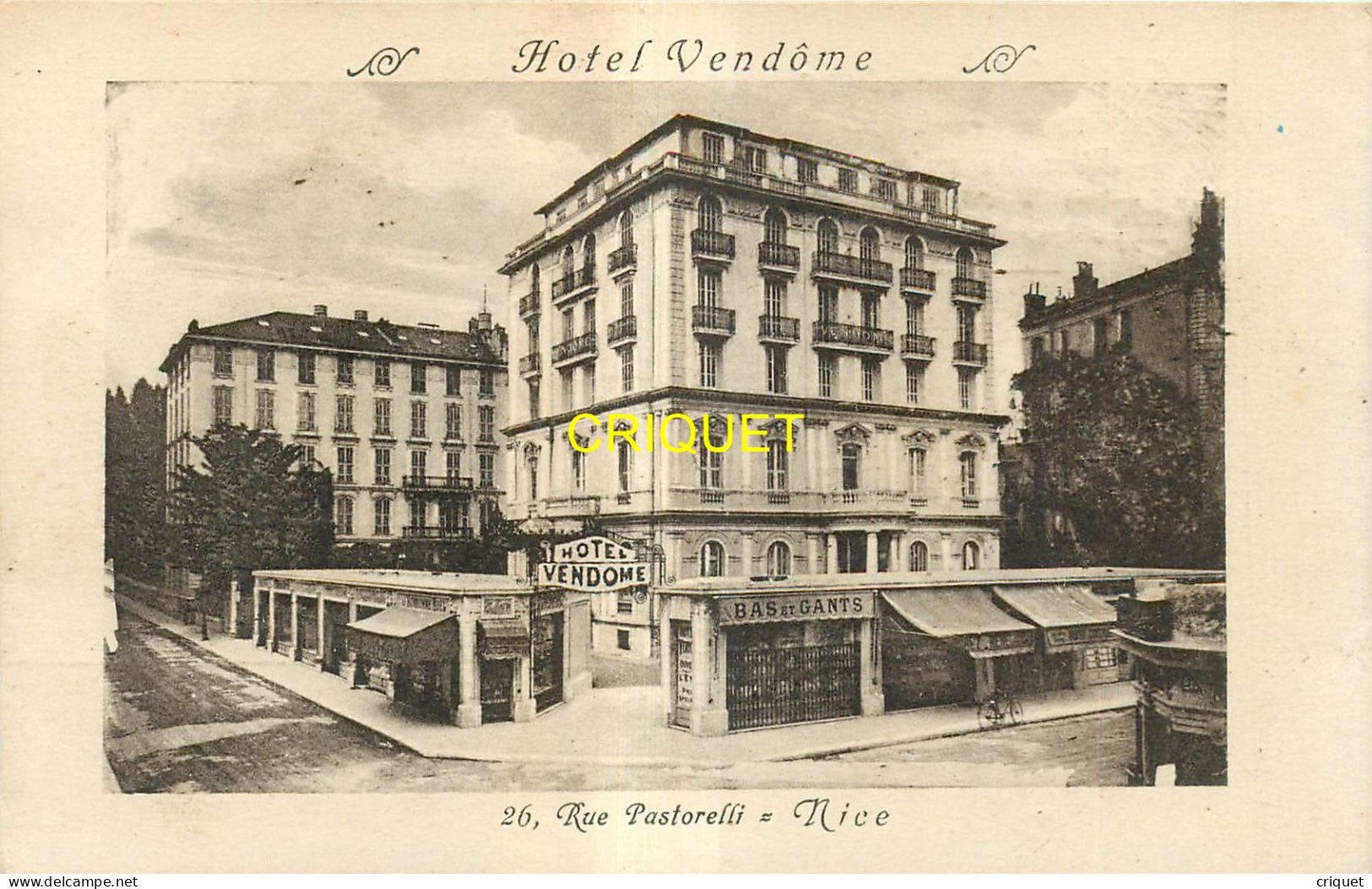 06 Nice, beau lot de 7 cartes d'hotels